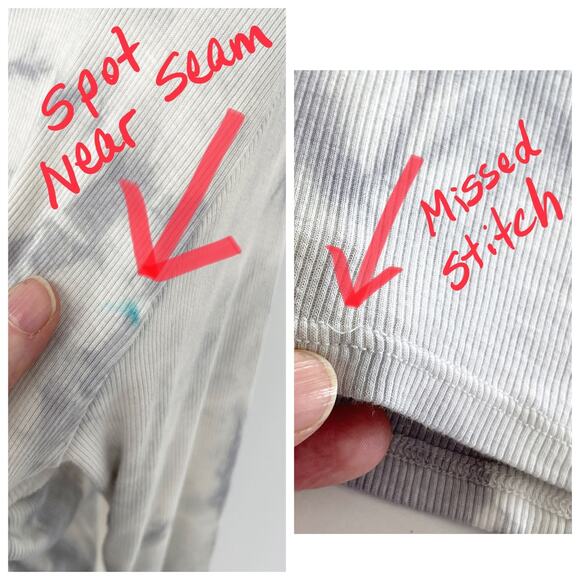 Enza Costa Women's Tie-Dye Silk Blend Long Sleeve Top NEW Size S Gray Round Neck - Picture 7 of 10